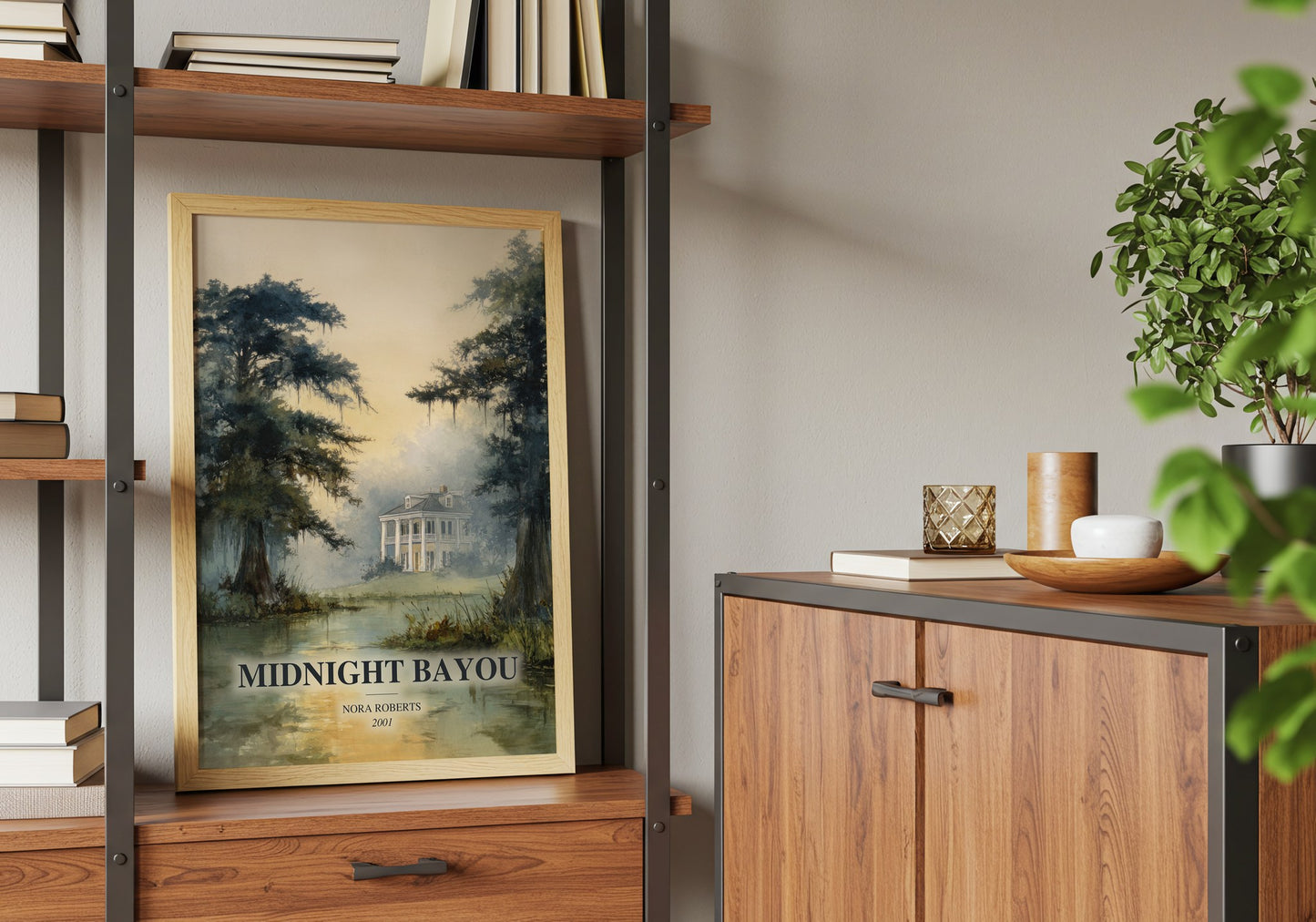 Midnight Bayou book watercolour illustration paper finish options – matte satin gloss