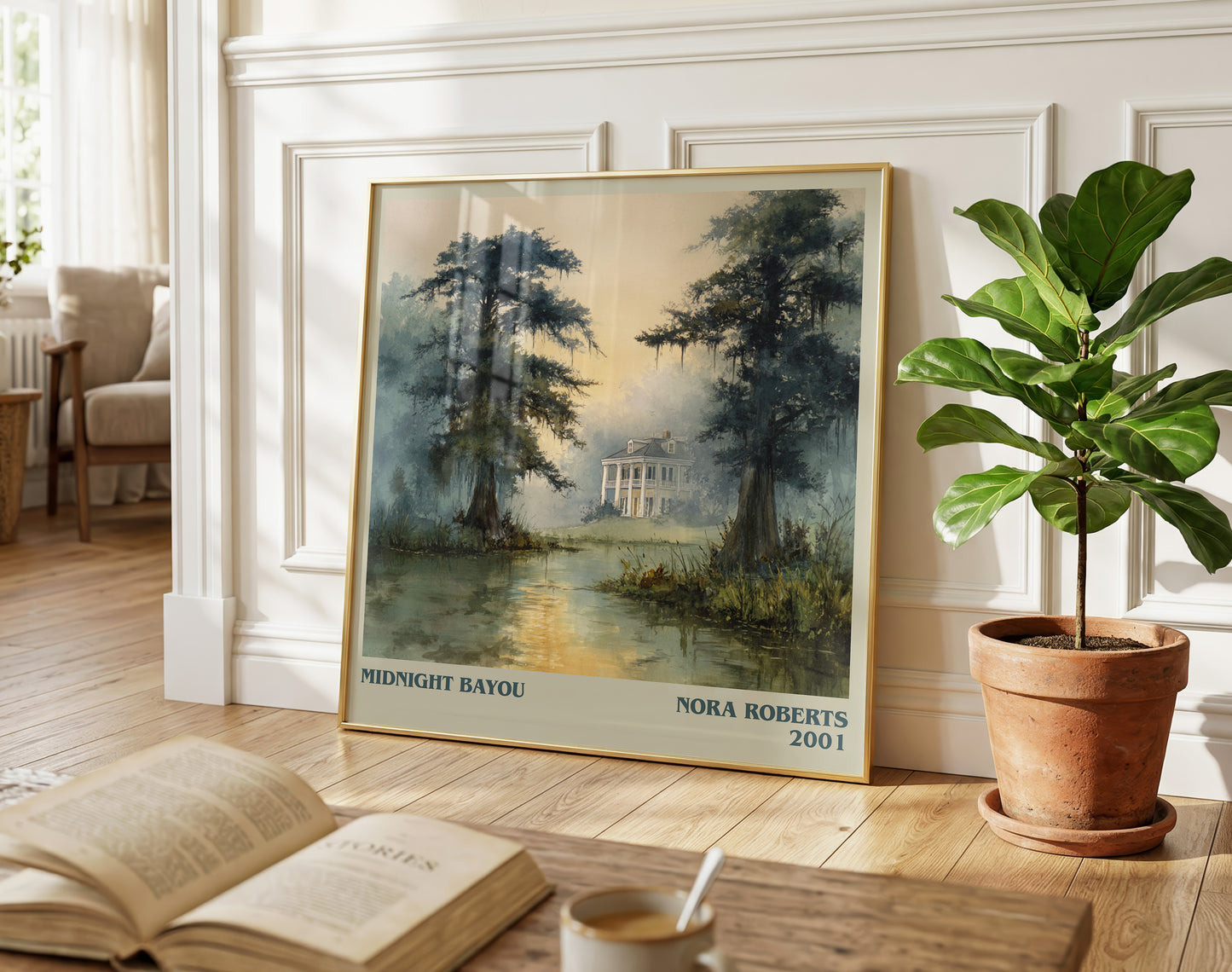 Midnight Bayou literary poster paired in gallery wall – literary art prints