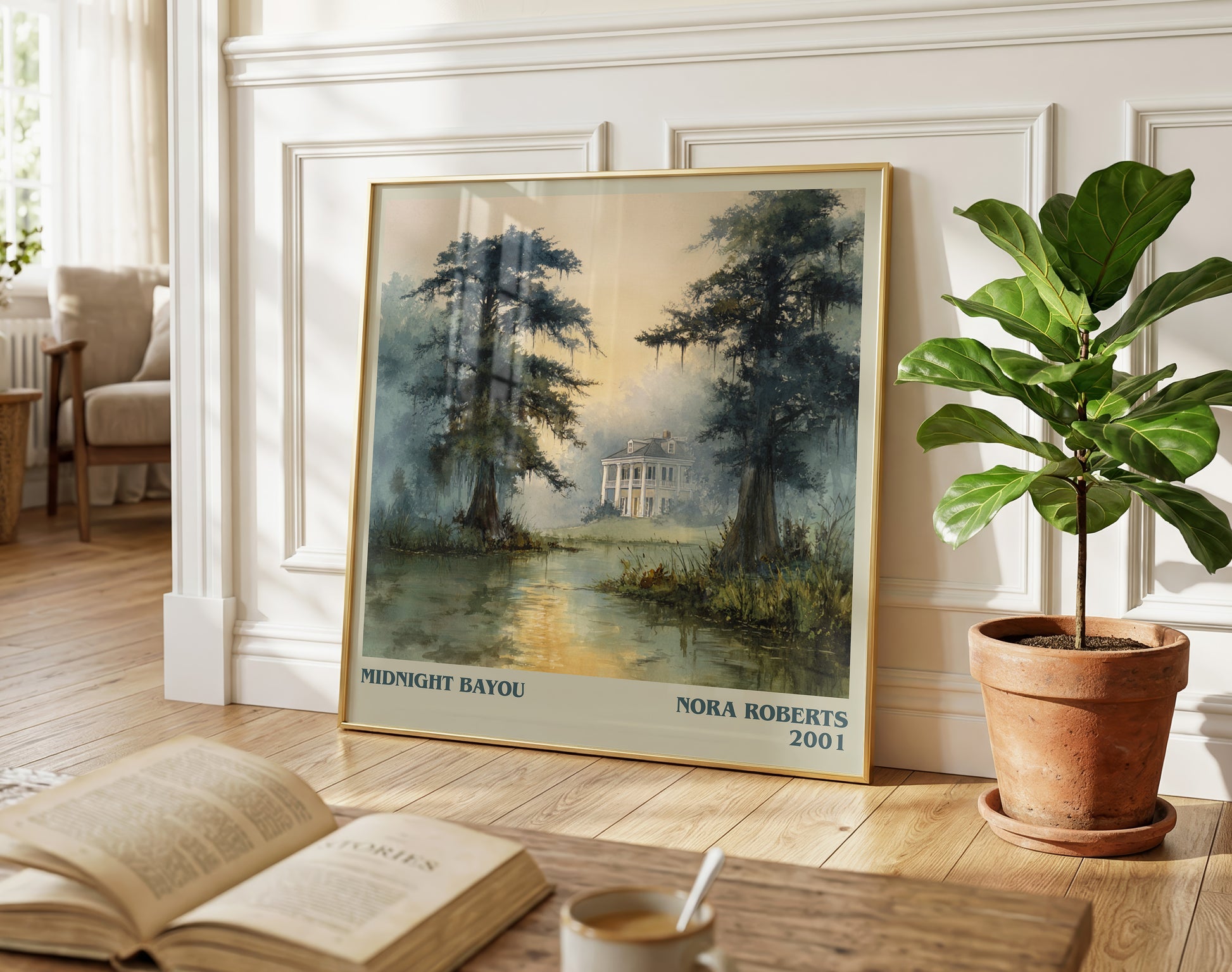 Midnight Bayou literary poster paired in gallery wall – literary art prints