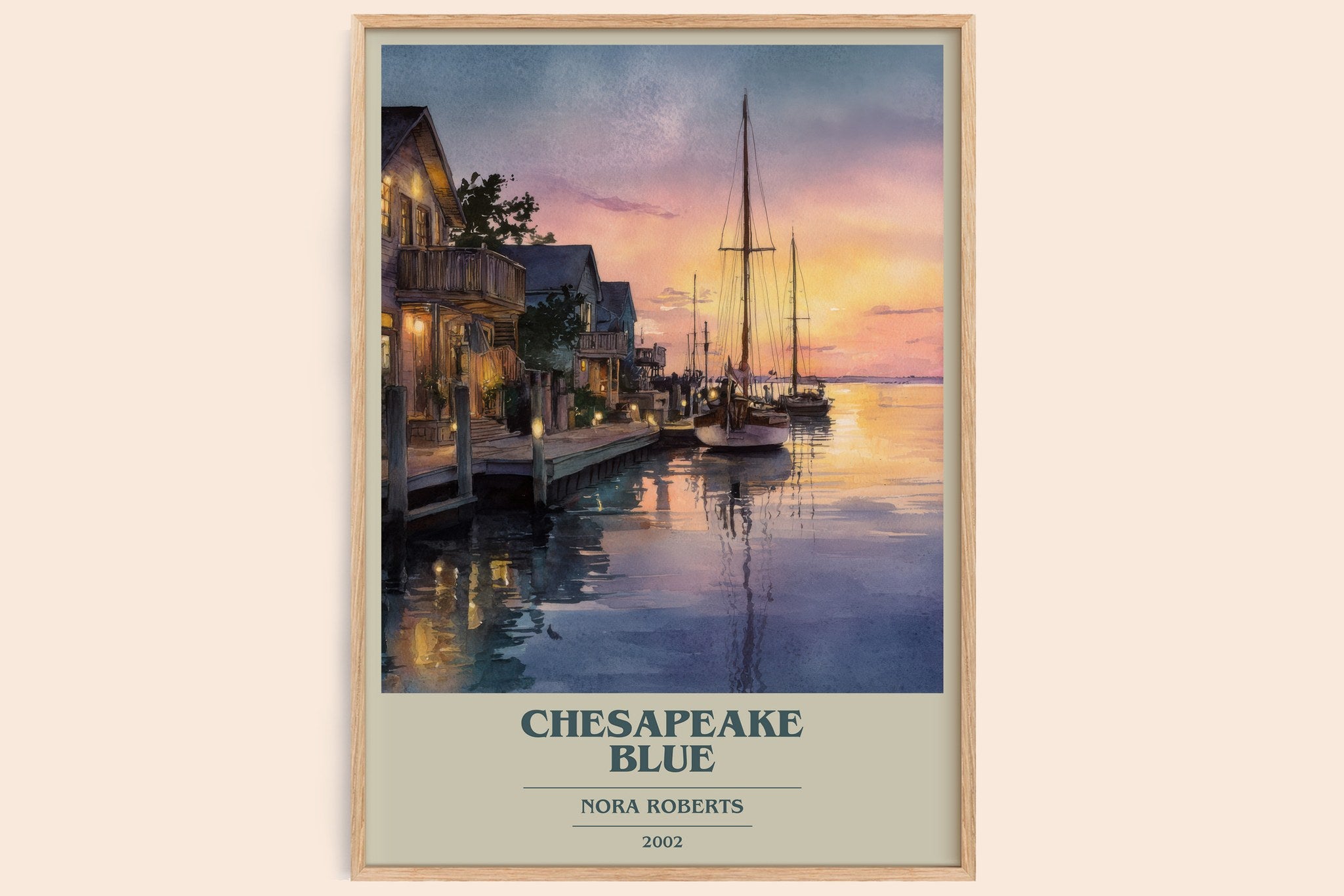 Chesapeake Blue Book Cover Poster by Nora Roberts