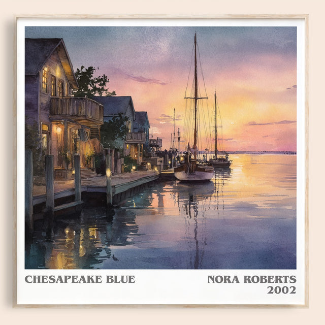 Chesapeake Blue Literary Art Print by Nora Roberts