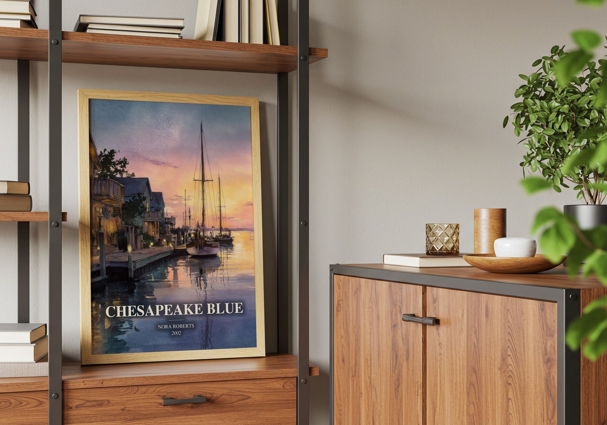 Chesapeake Blue book watercolour illustration paper finish options – matte satin gloss