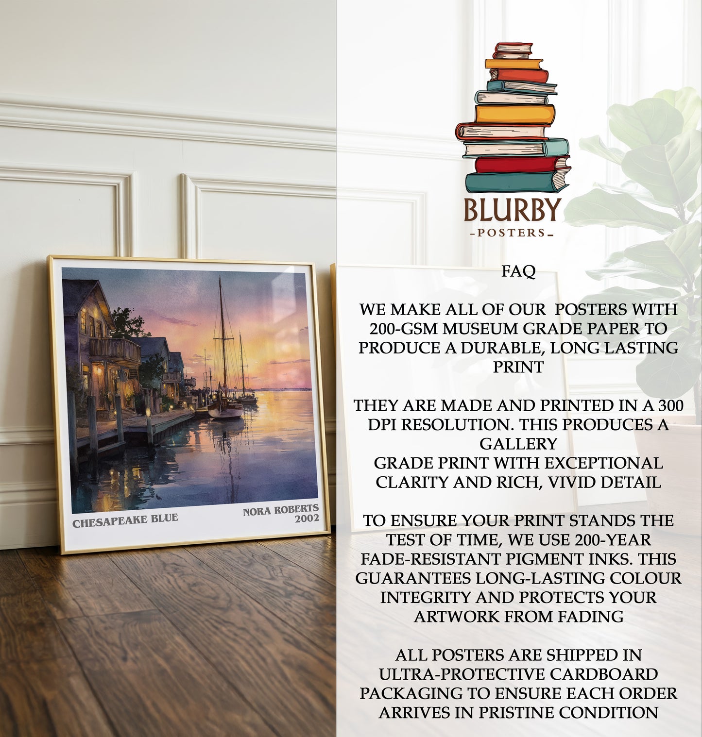 Chesapeake Blue Literary Art Print by Nora Roberts