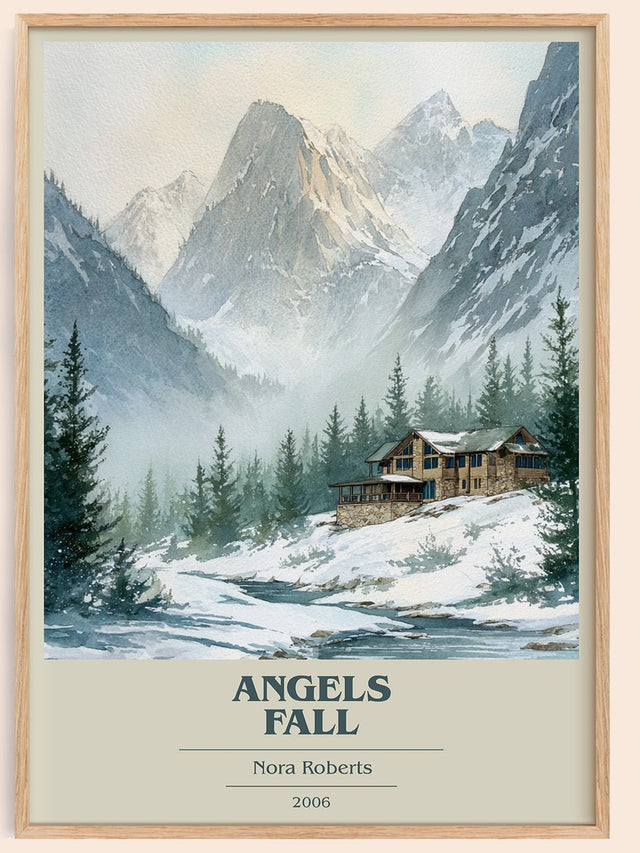 Angels Fall Book Cover Poster by Nora Roberts