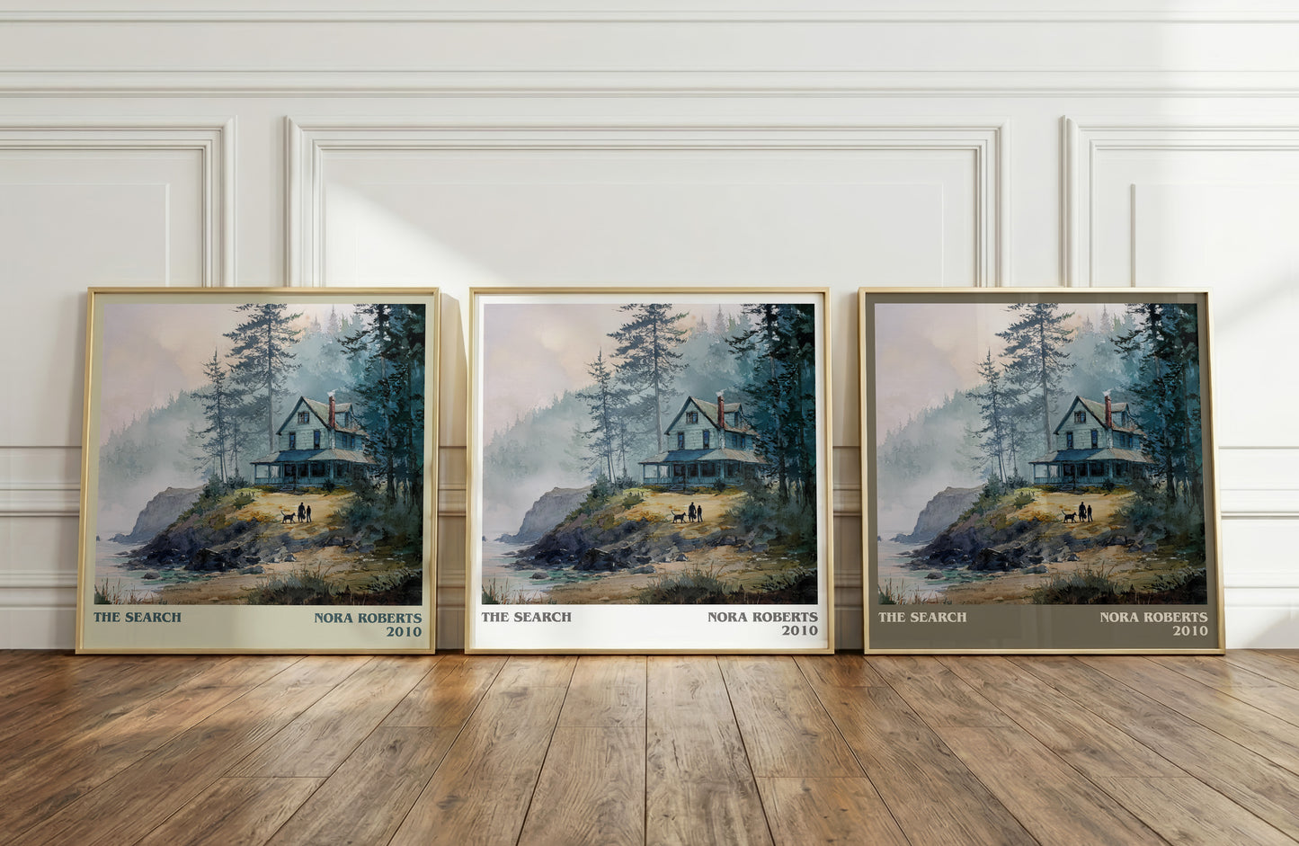 The Search literary print framed by window – literary home decor
