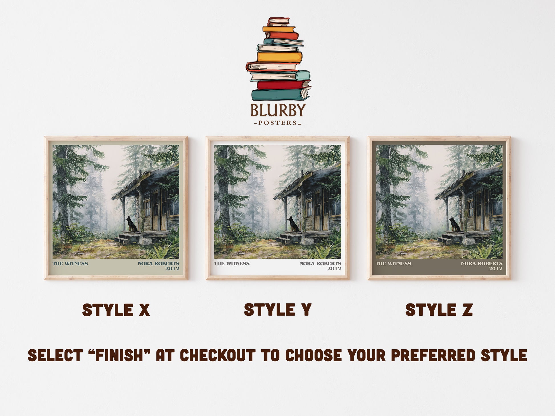 The Witness literary art print colour and style options – Nora Roberts book art