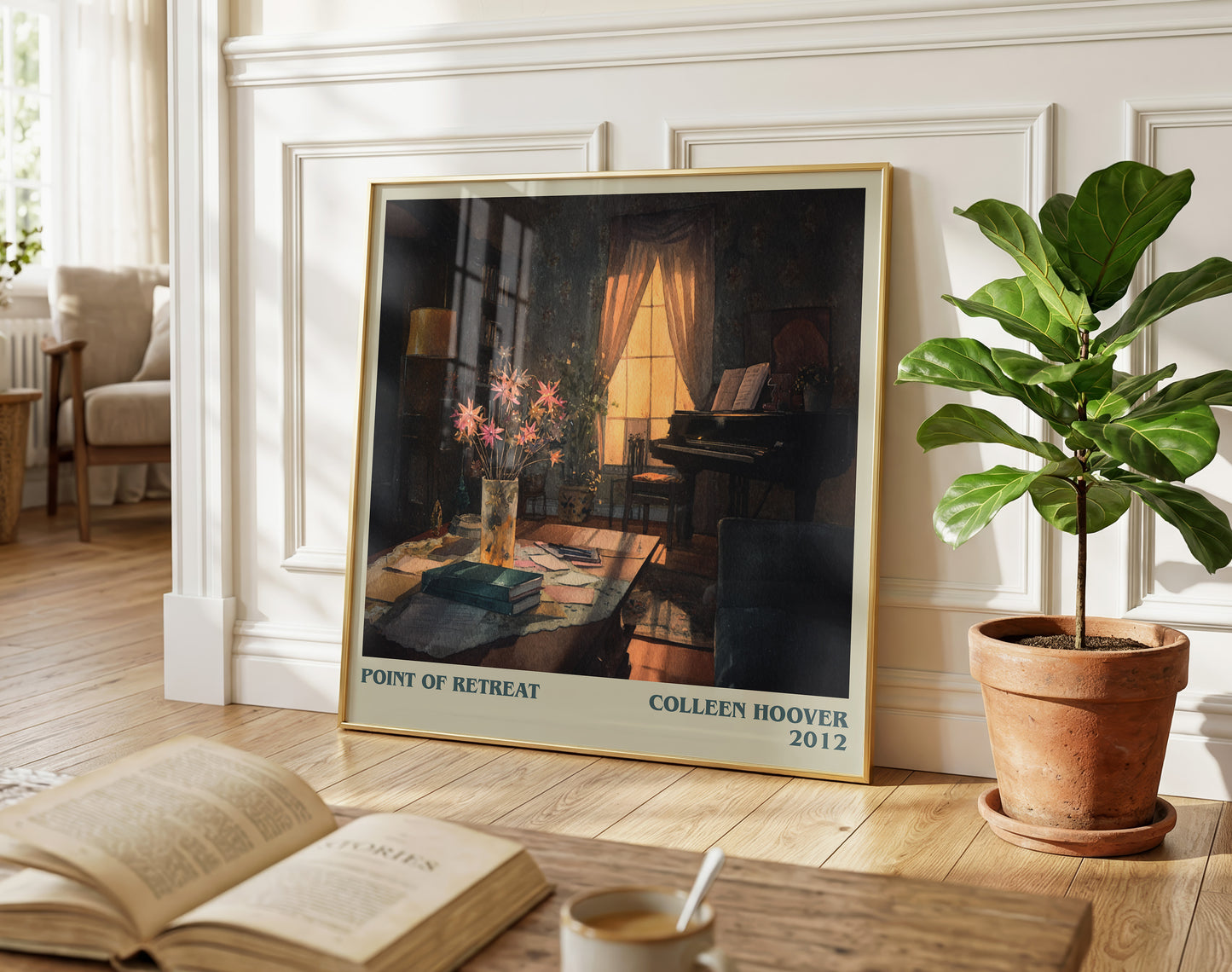Point Of Retreat literary poster paired in gallery wall – literary art prints