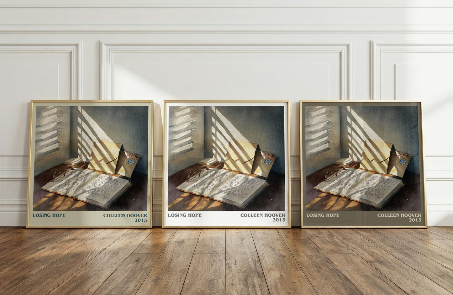 Losing Hope literary print framed by window – literary home decor