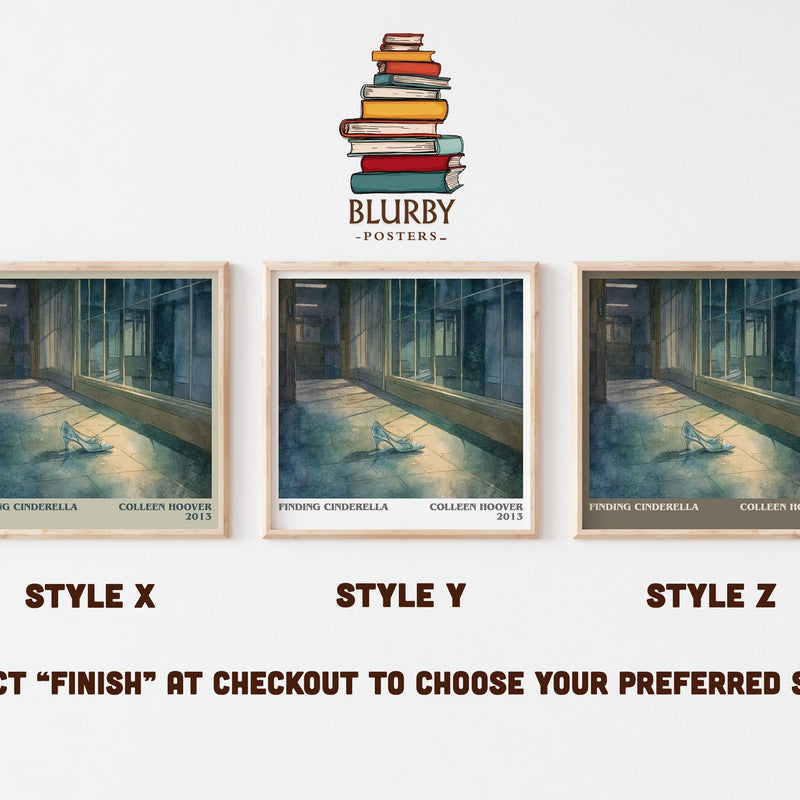 Finding Cinderella literary print in frame leaning in hallway – romance wall art