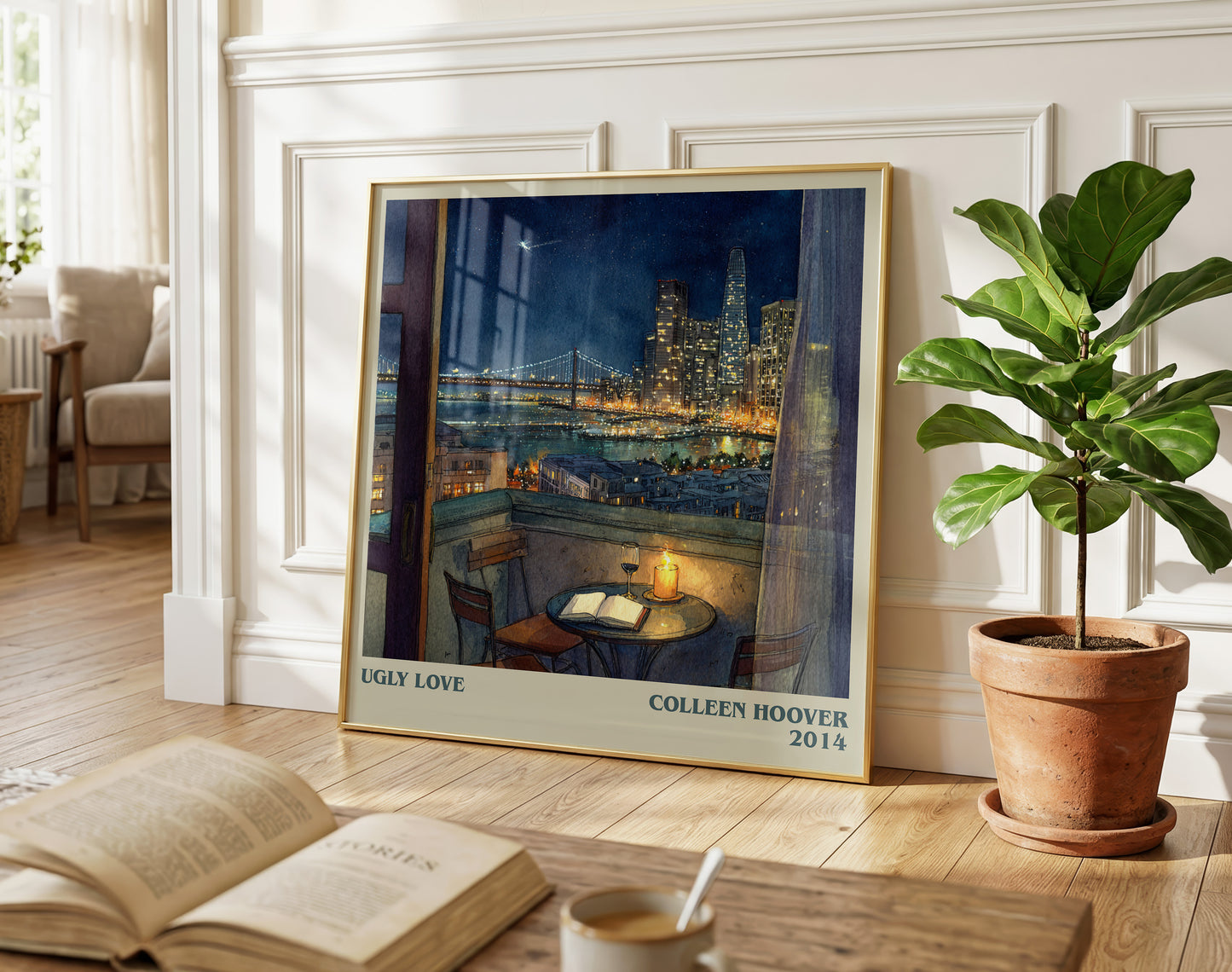 Ugly Love literary poster paired in gallery wall – literary art prints