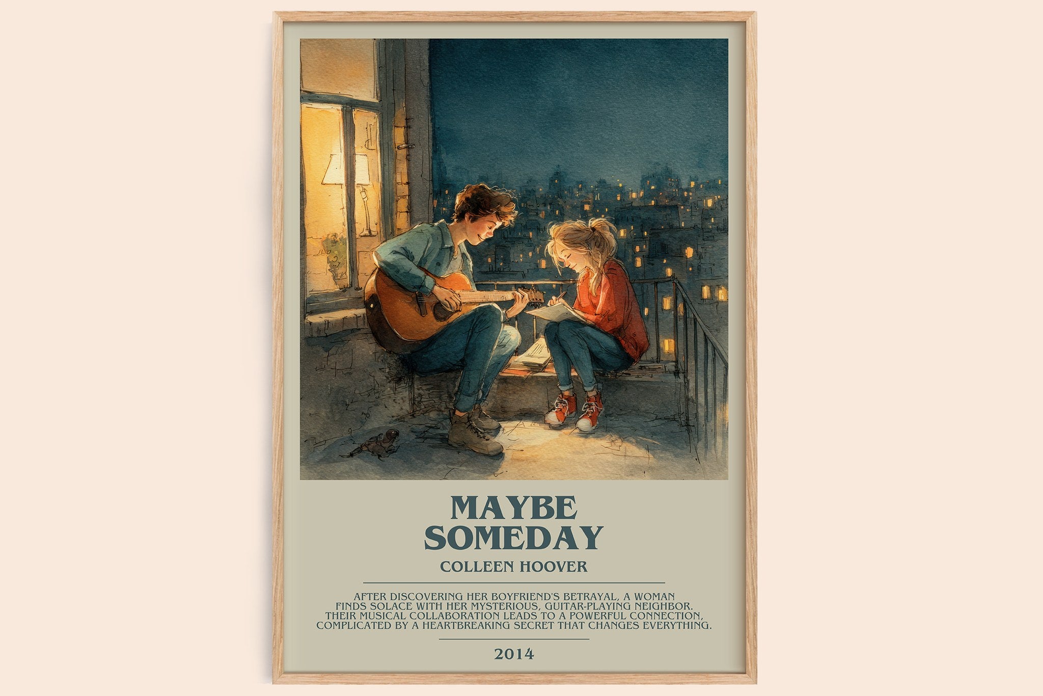 Maybe Someday Bookish Wall Art by Colleen Hoover