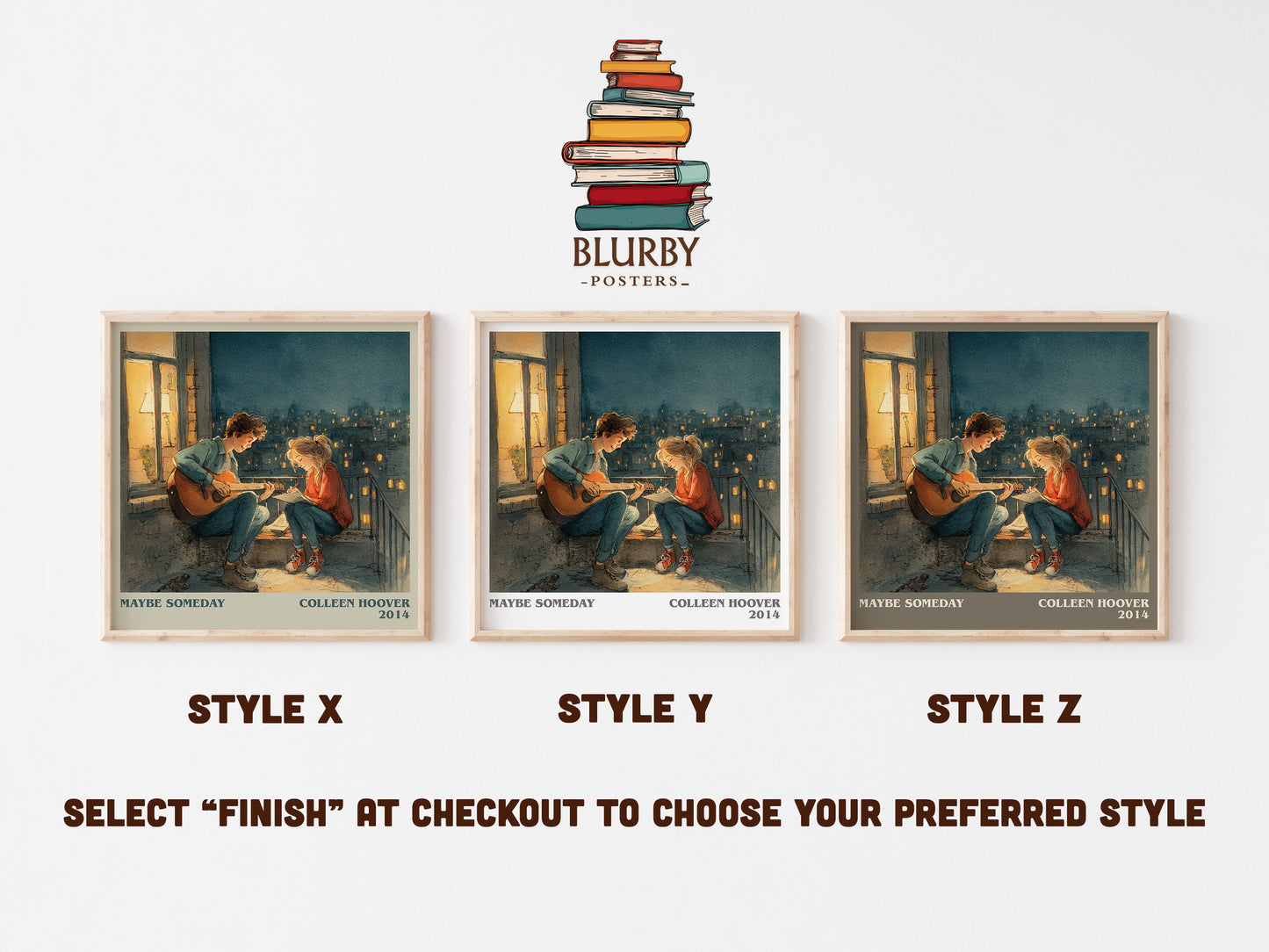 Maybe Someday literary art print colour and style options – Colleen Hoover book art
