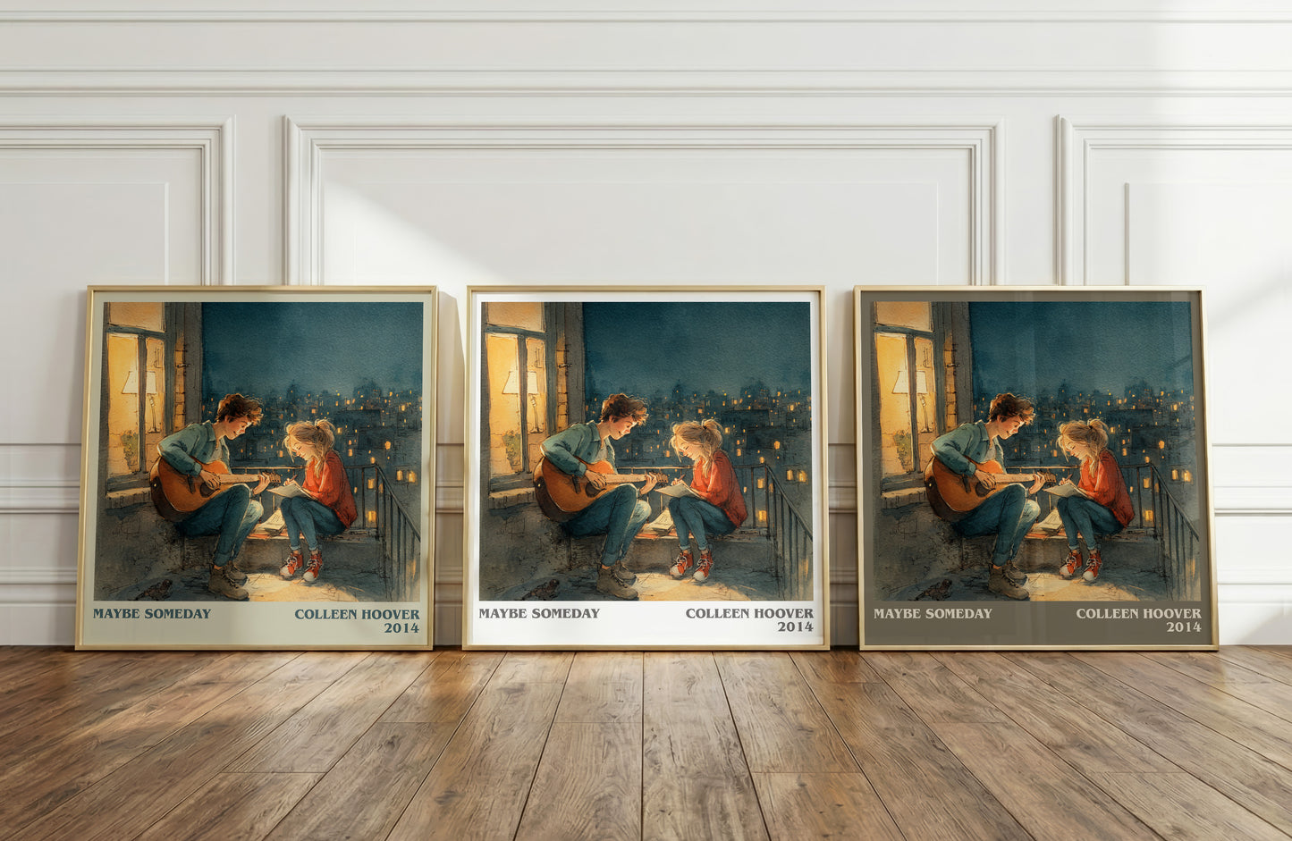 Maybe Someday literary print framed by window – literary home decor