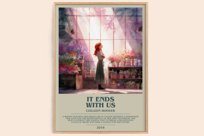 It Ends with Us Bookish Wall Art by Colleen Hoover (Modern style)