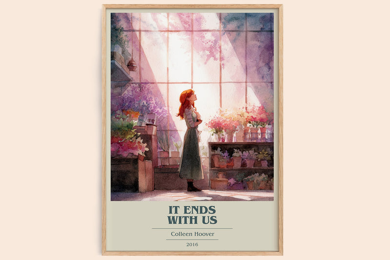 It Ends with Us Book Cover Poster by Colleen Hoover (Modern Minimalist style)