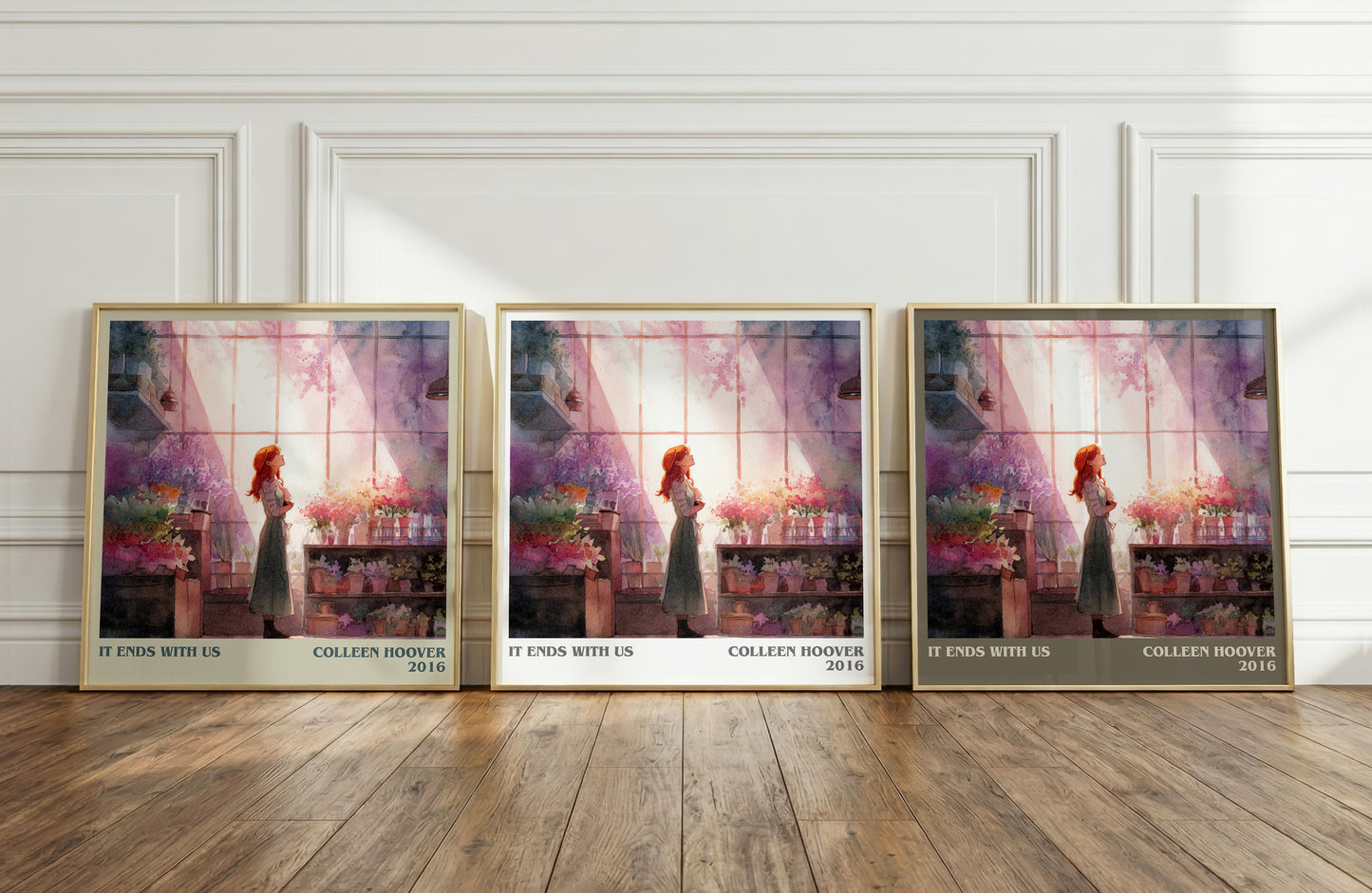 It Ends with Us literary print framed by window – literary home decor
