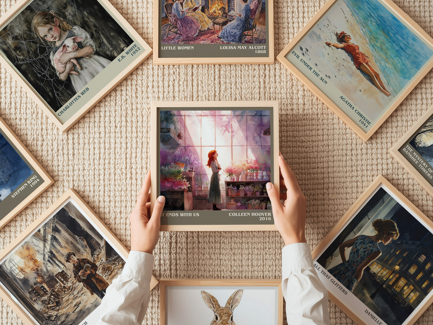 It Ends with Us literary print on bookshelf – Colleen Hoover fan gift