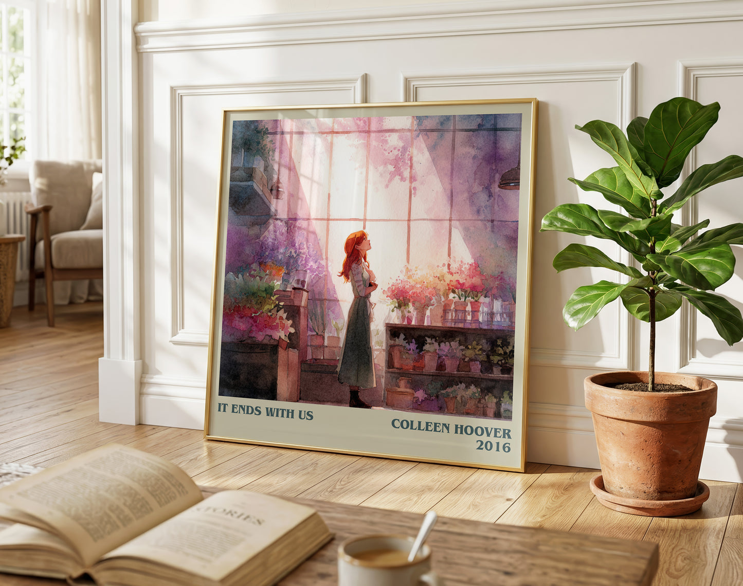 It Ends with Us literary poster paired in gallery wall – literary art prints