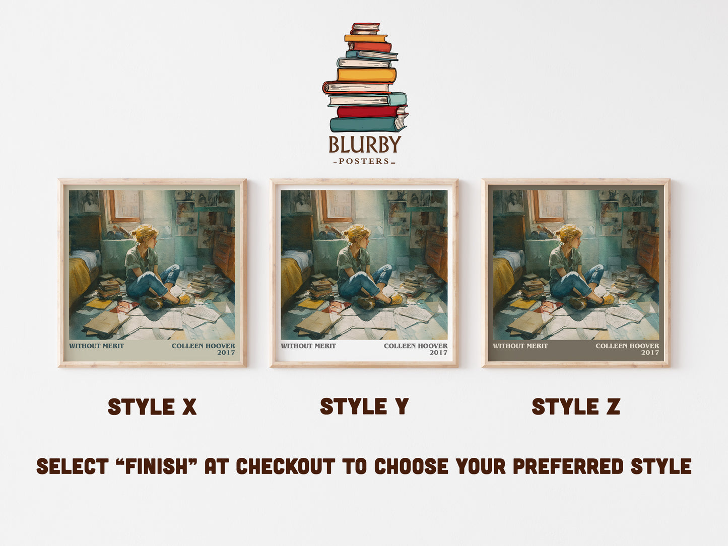 Without Merit literary art print colour and style options – Colleen Hoover book art