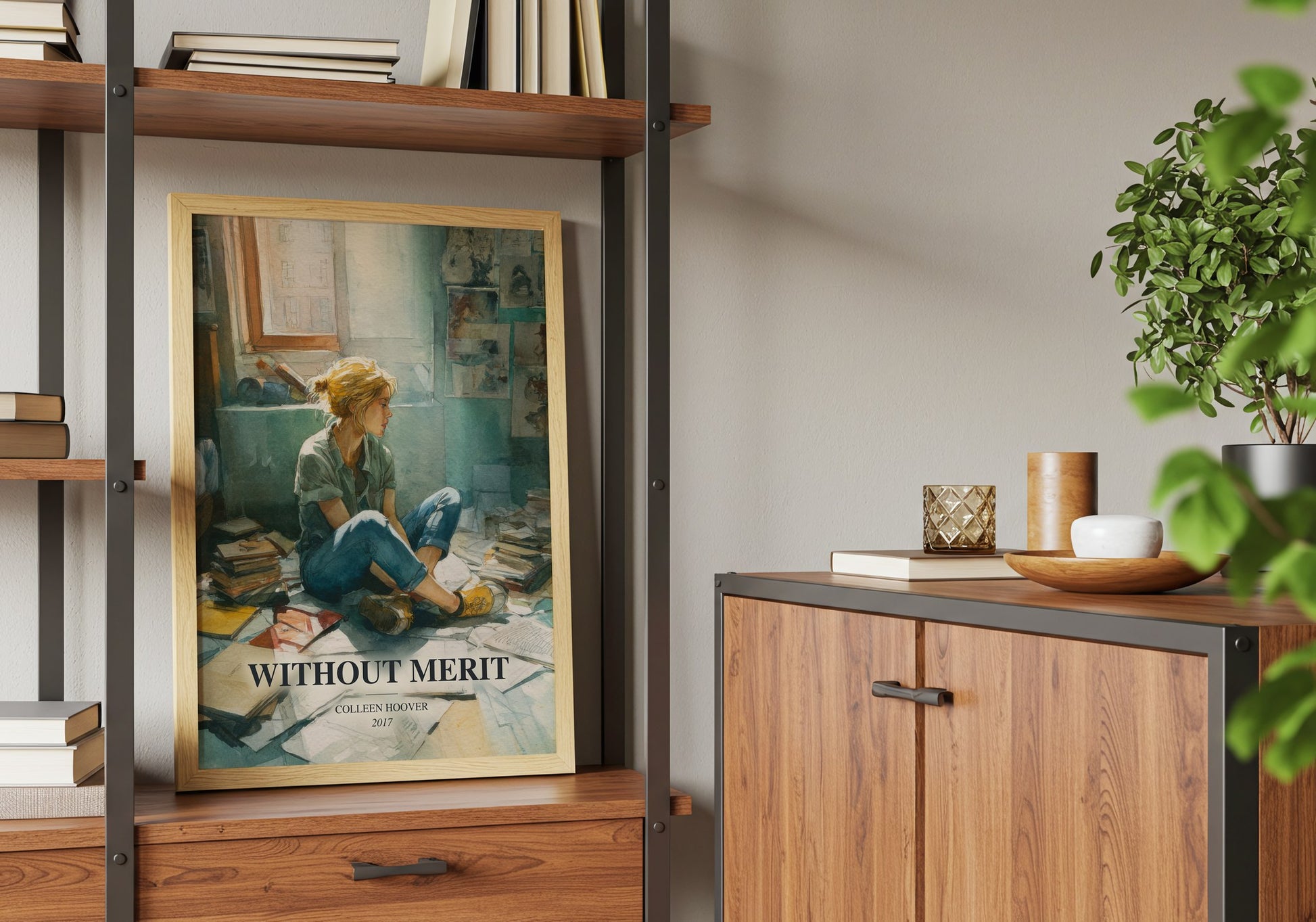 Without Merit book watercolour illustration paper finish options – matte satin gloss
