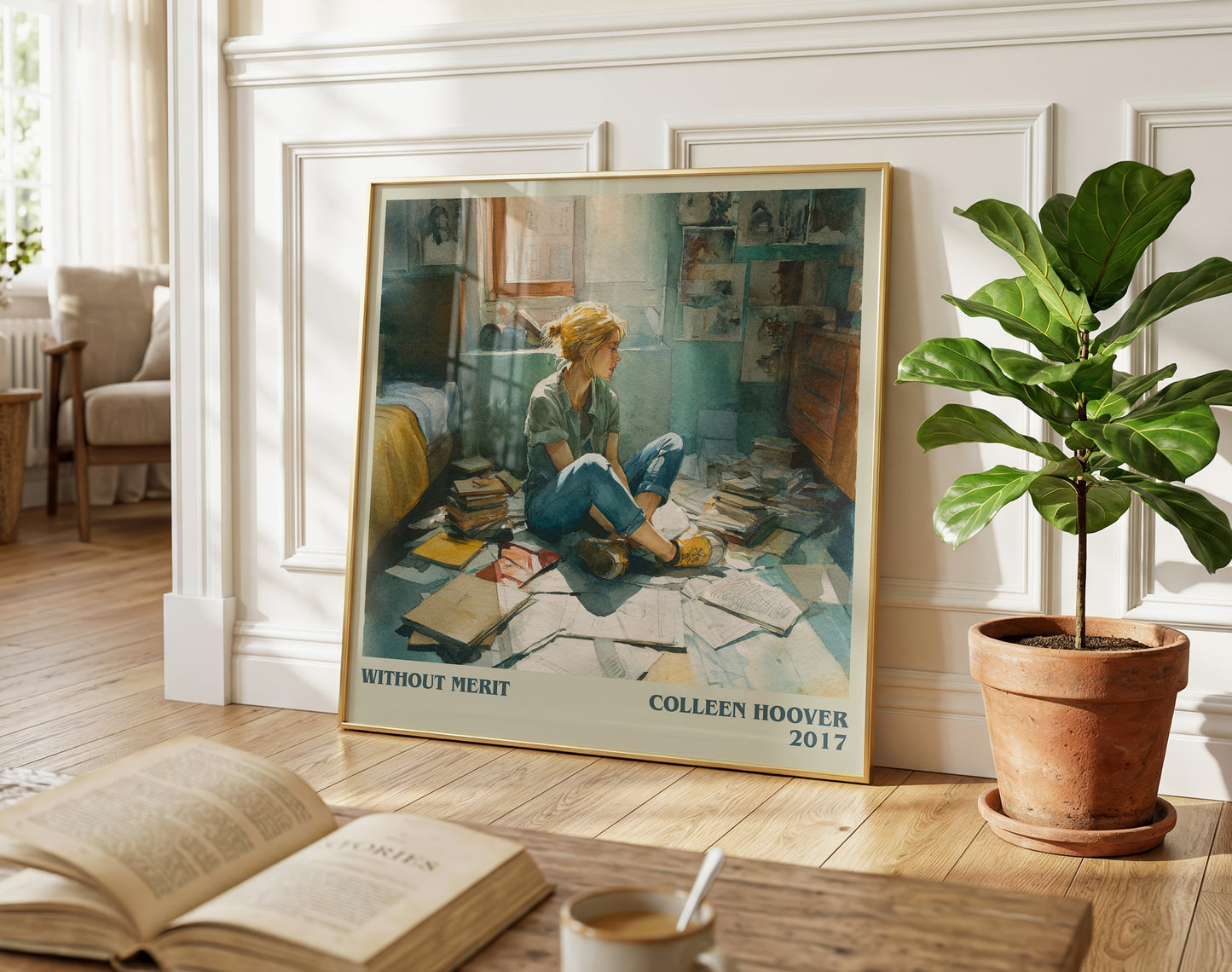 Without Merit literary poster paired in gallery wall – literary art prints