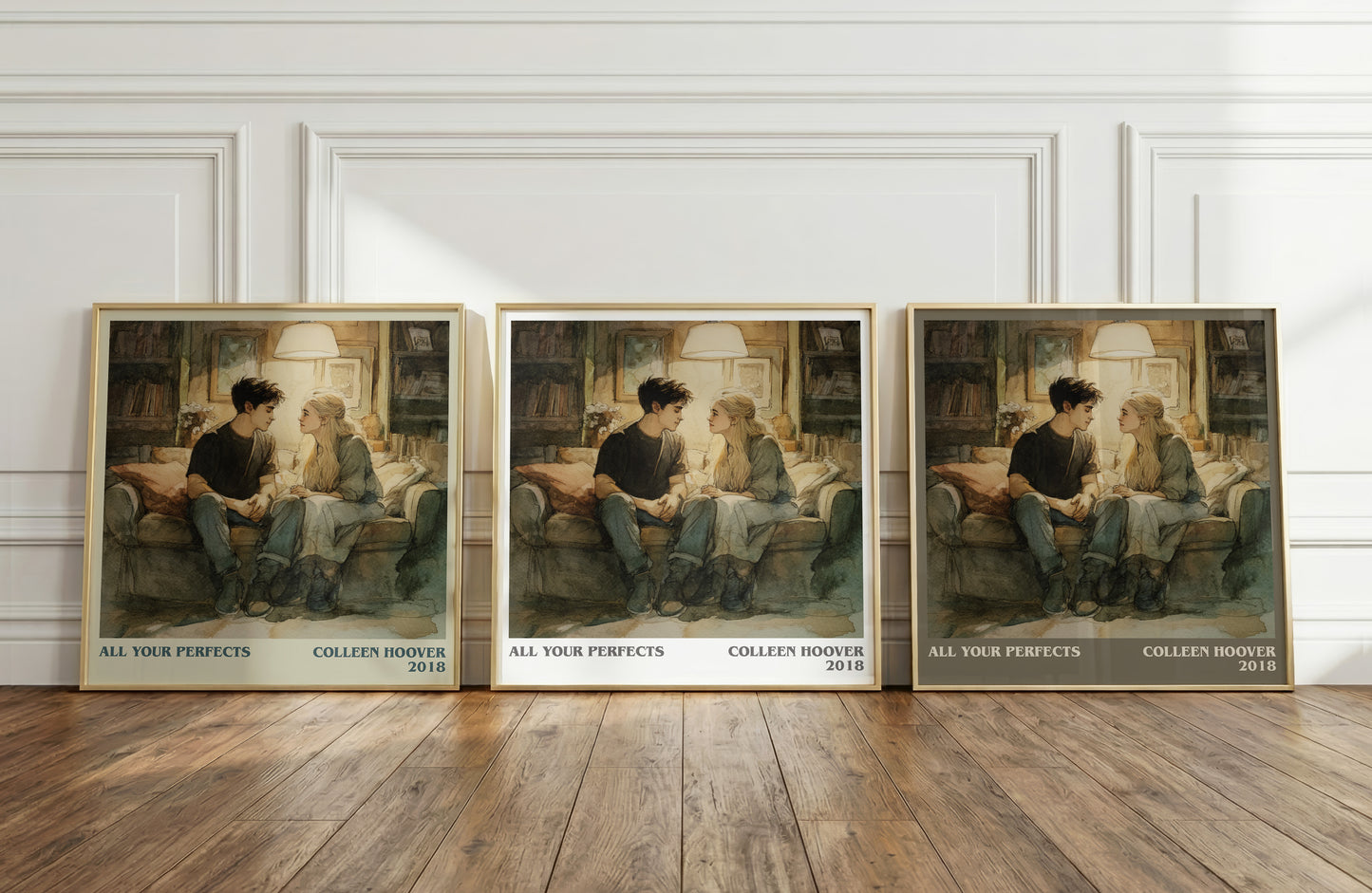 All Your Perfects literary print framed by window – literary home decor