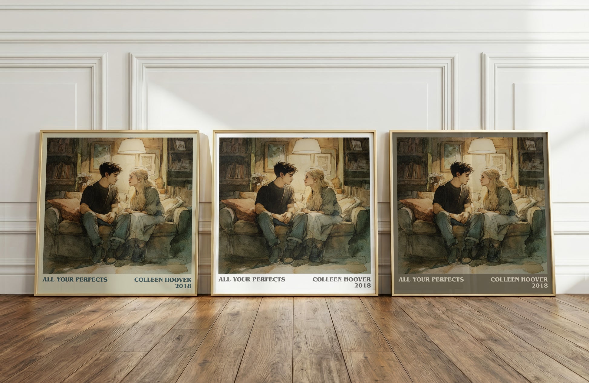 All Your Perfects literary print framed by window – literary home decor