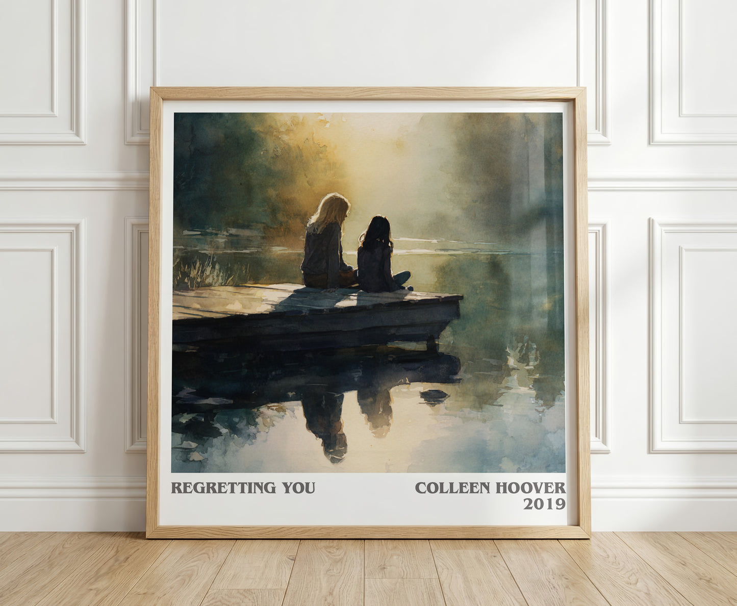 Regretting You literary print in frame leaning in hallway – romance wall art