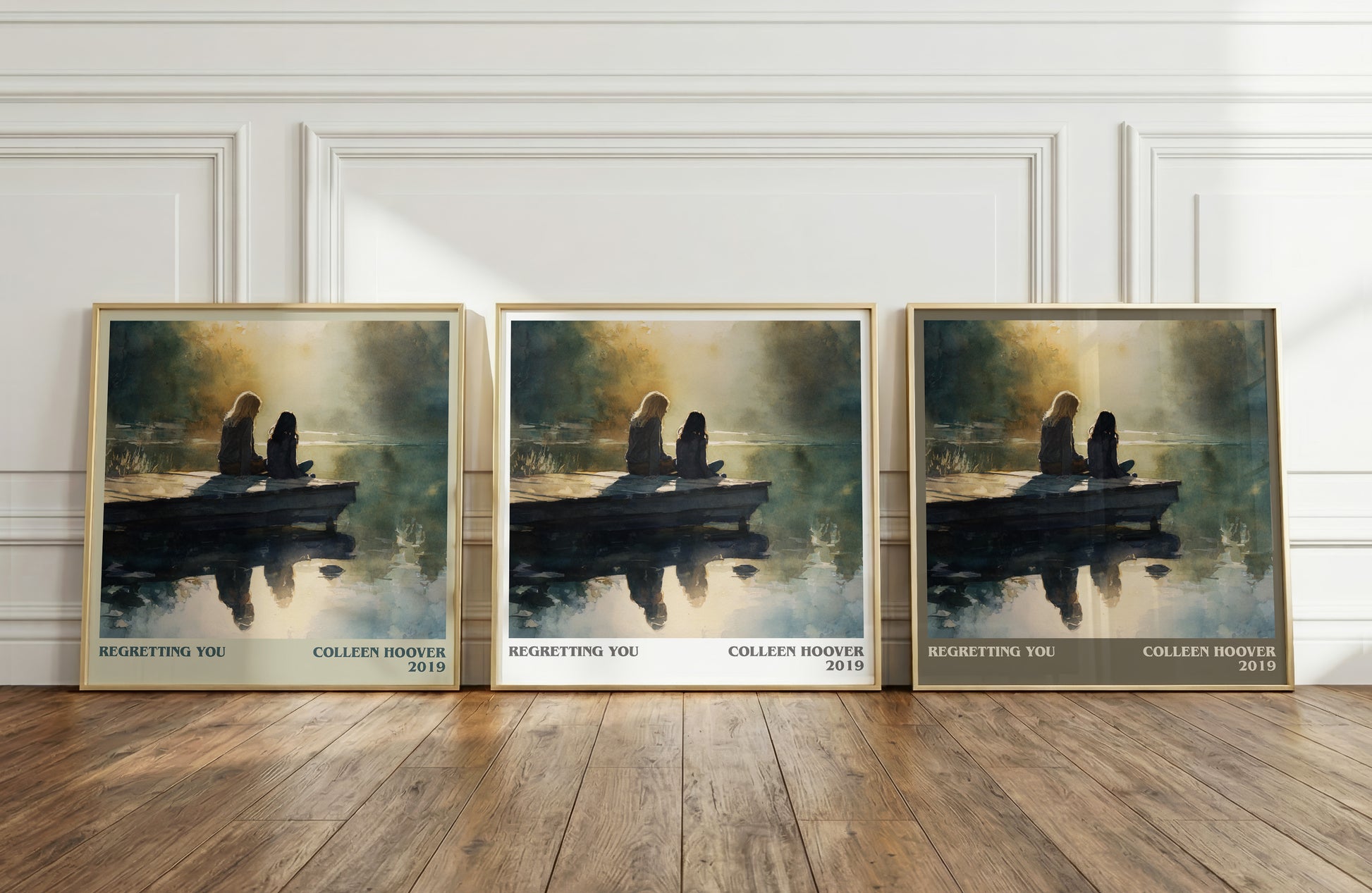 Regretting You literary print framed by window – literary home decor