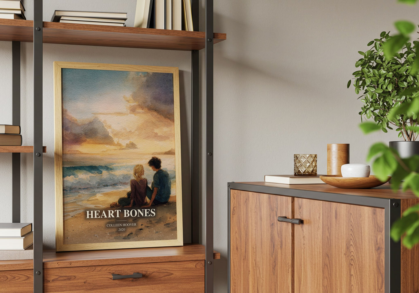 Heart Bones book watercolour illustration paper finish options – matte satin gloss