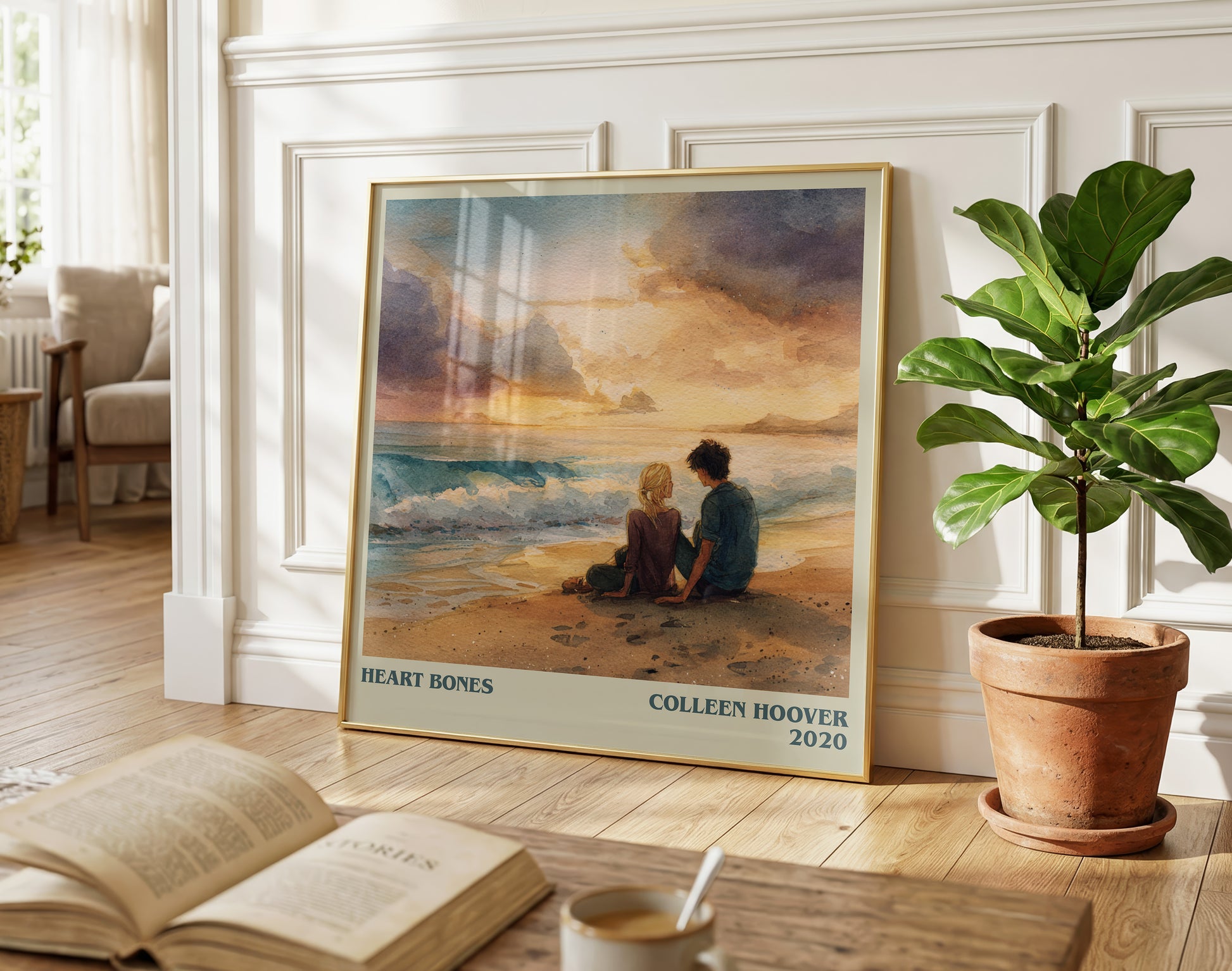 Heart Bones literary poster paired in gallery wall – literary art prints