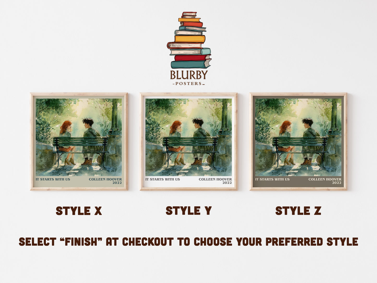 It Starts With Us literary art print colour and style options – Colleen Hoover book art