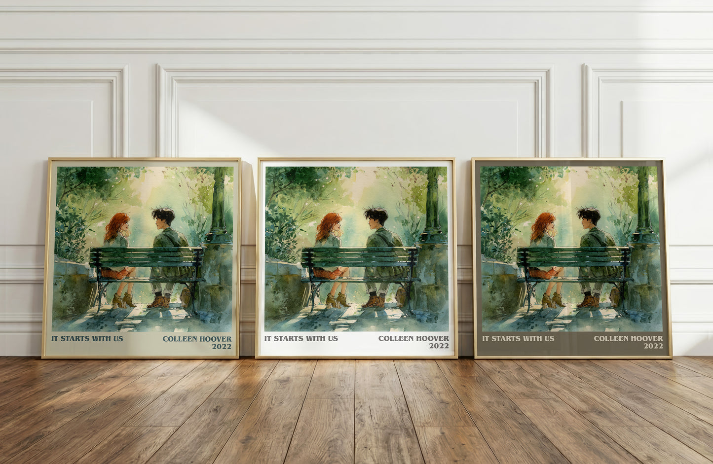 It Starts With Us literary print framed by window – literary home decor