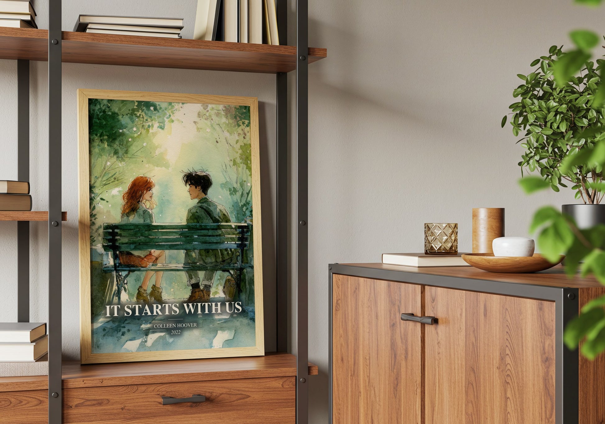 It Starts With Us book watercolour illustration paper finish options – matte satin gloss