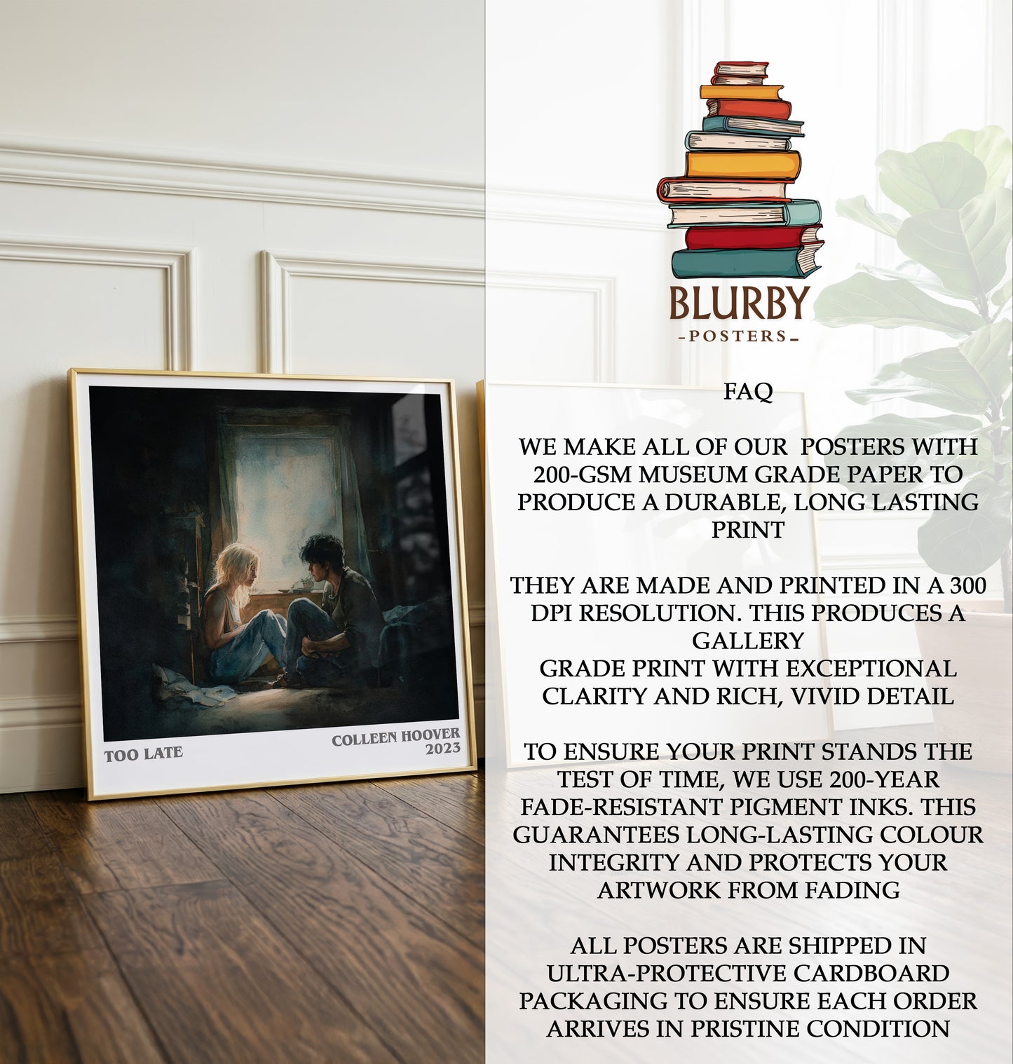 Too late Literary Art Print by Colleen Hoover