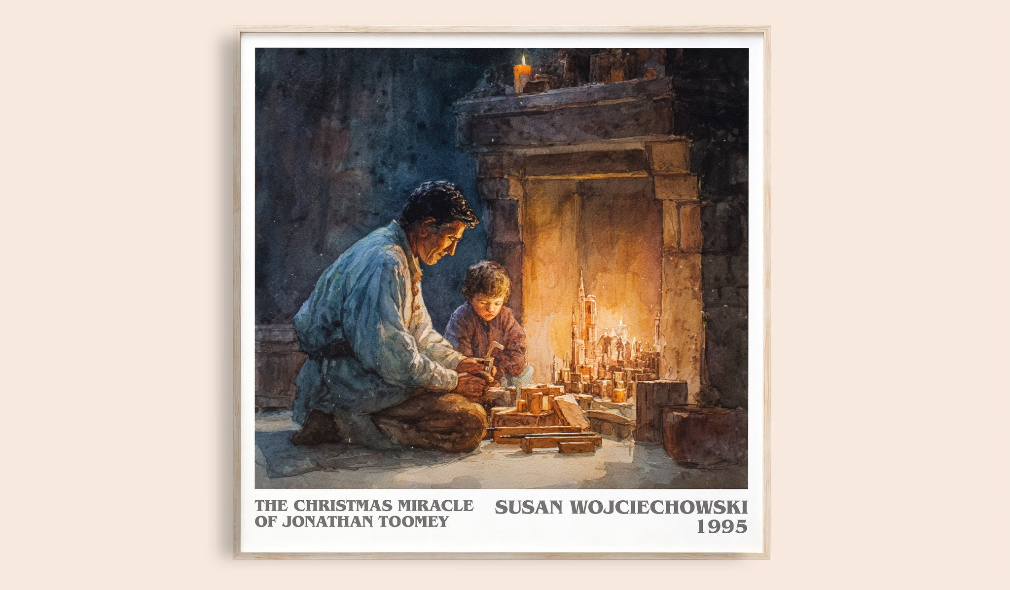 Christmas Miracle of Jonathan Toomey Literary Art Print by Susan Wojciechowski