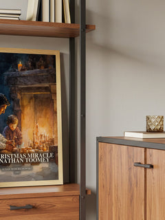 The Christmas Miracle Of Jonathan Toomey book watercolour illustration paper finish options – matte satin gloss