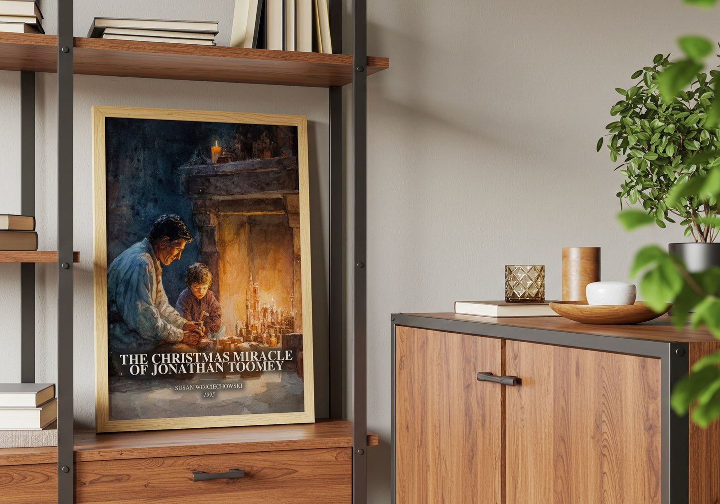 The Christmas Miracle Of Jonathan Toomey book watercolour illustration paper finish options – matte satin gloss