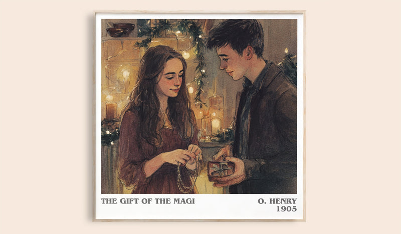The Gift Of The Magi Literary Art Print by O. Henry (Square style)