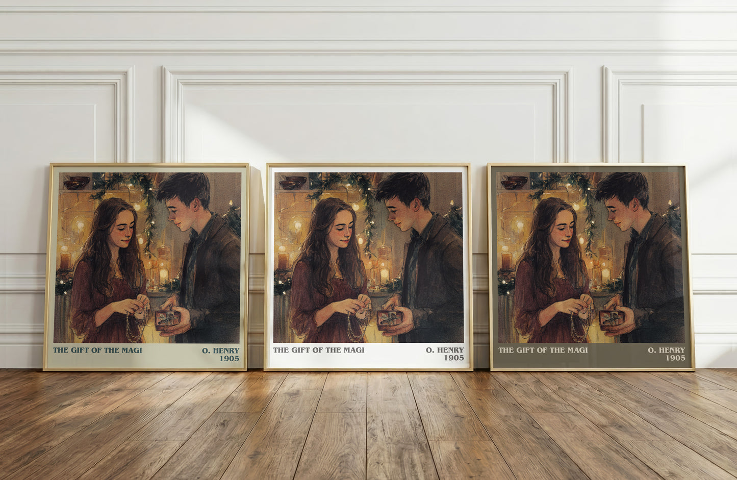 The Gift Of The Magi literary print framed by window – literary home decor