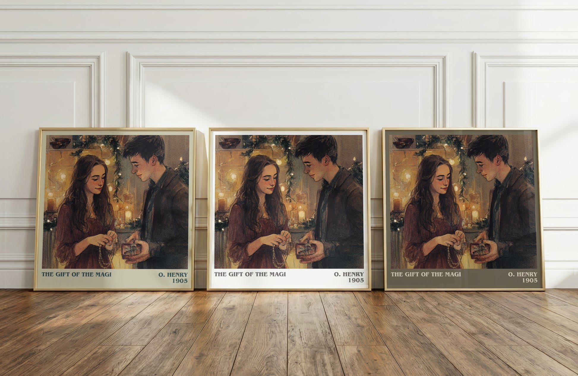 The Gift Of The Magi literary print framed by window – literary home decor