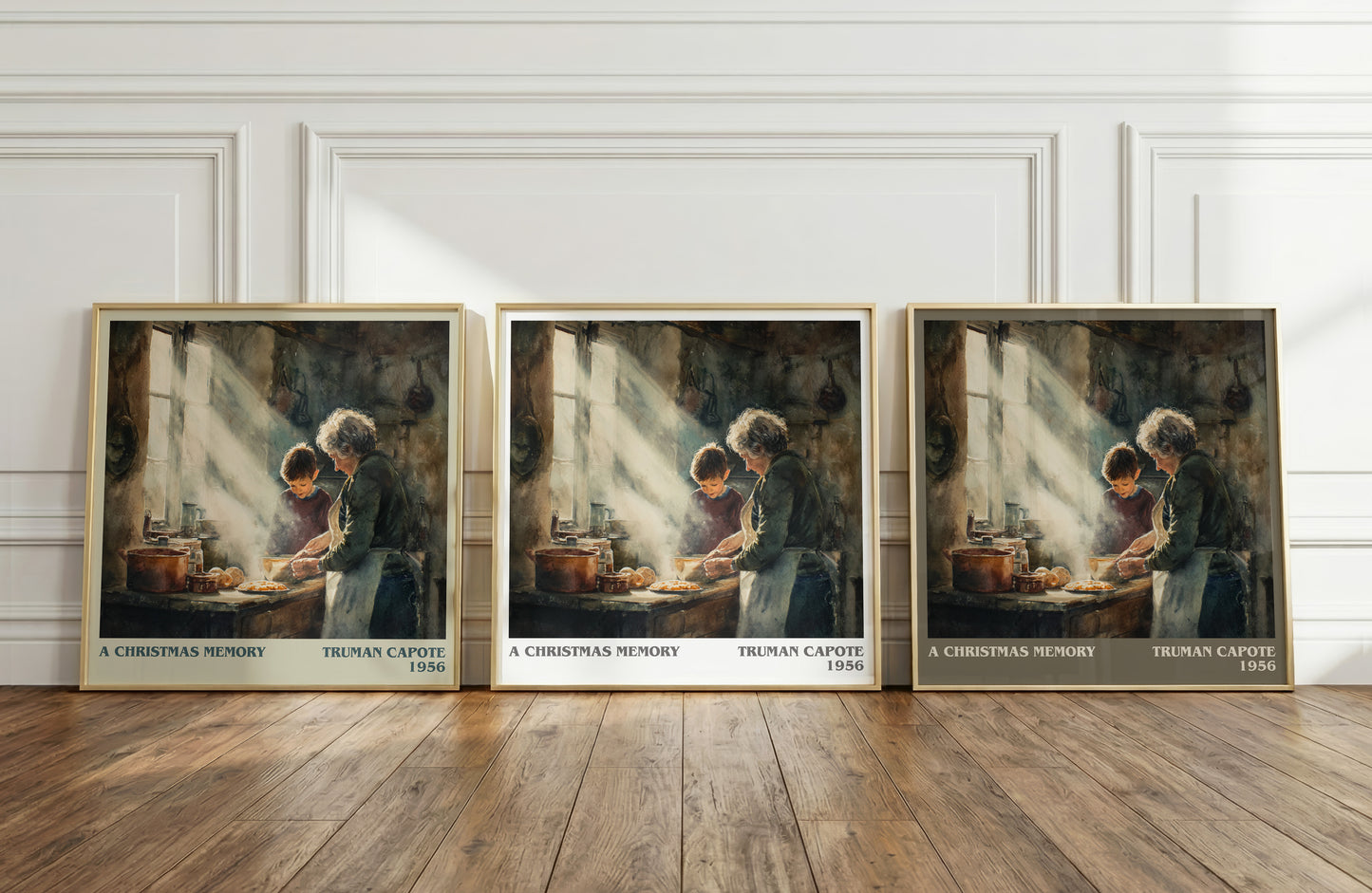A Christmas Memory literary print framed by window – literary home decor