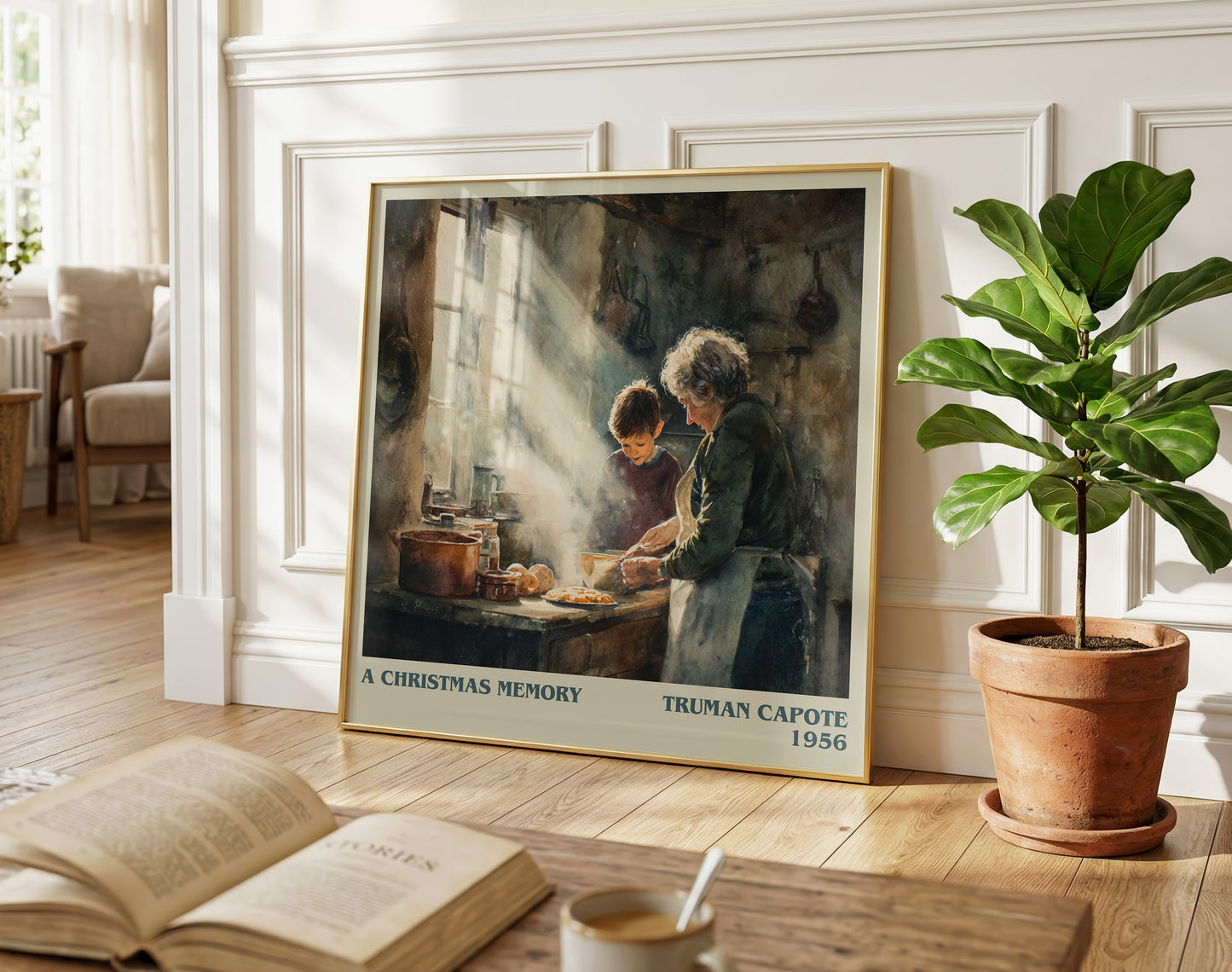 A Christmas Memory literary poster paired in gallery wall – literary art prints