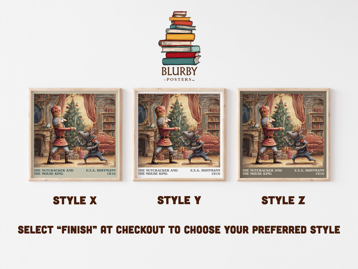 Nutcracker and the Mouse King literary art print colour and style options – E. T. A. Hoffmann book art
