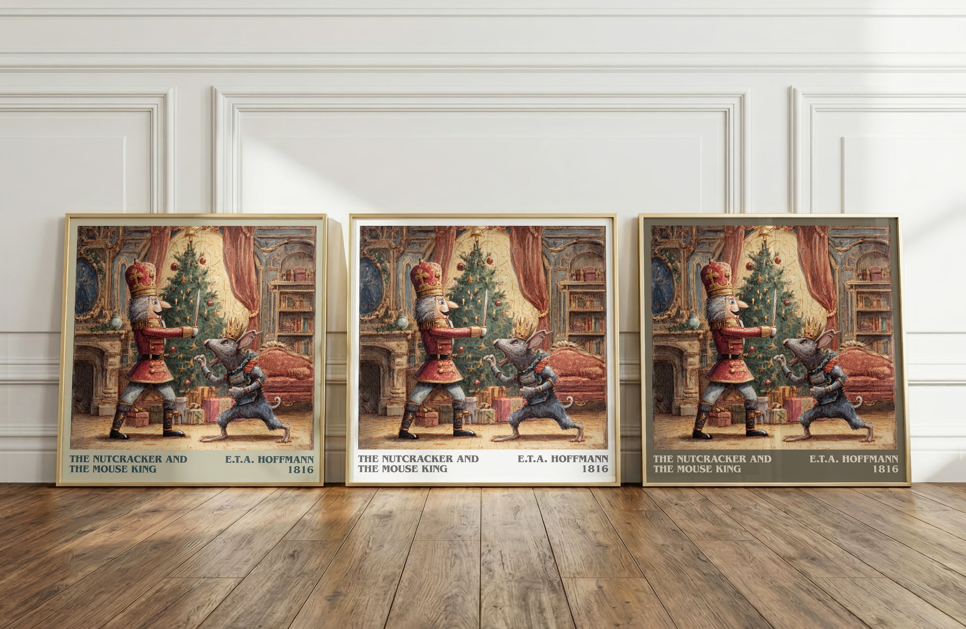 Nutcracker and the Mouse King literary print framed by window – literary home decor