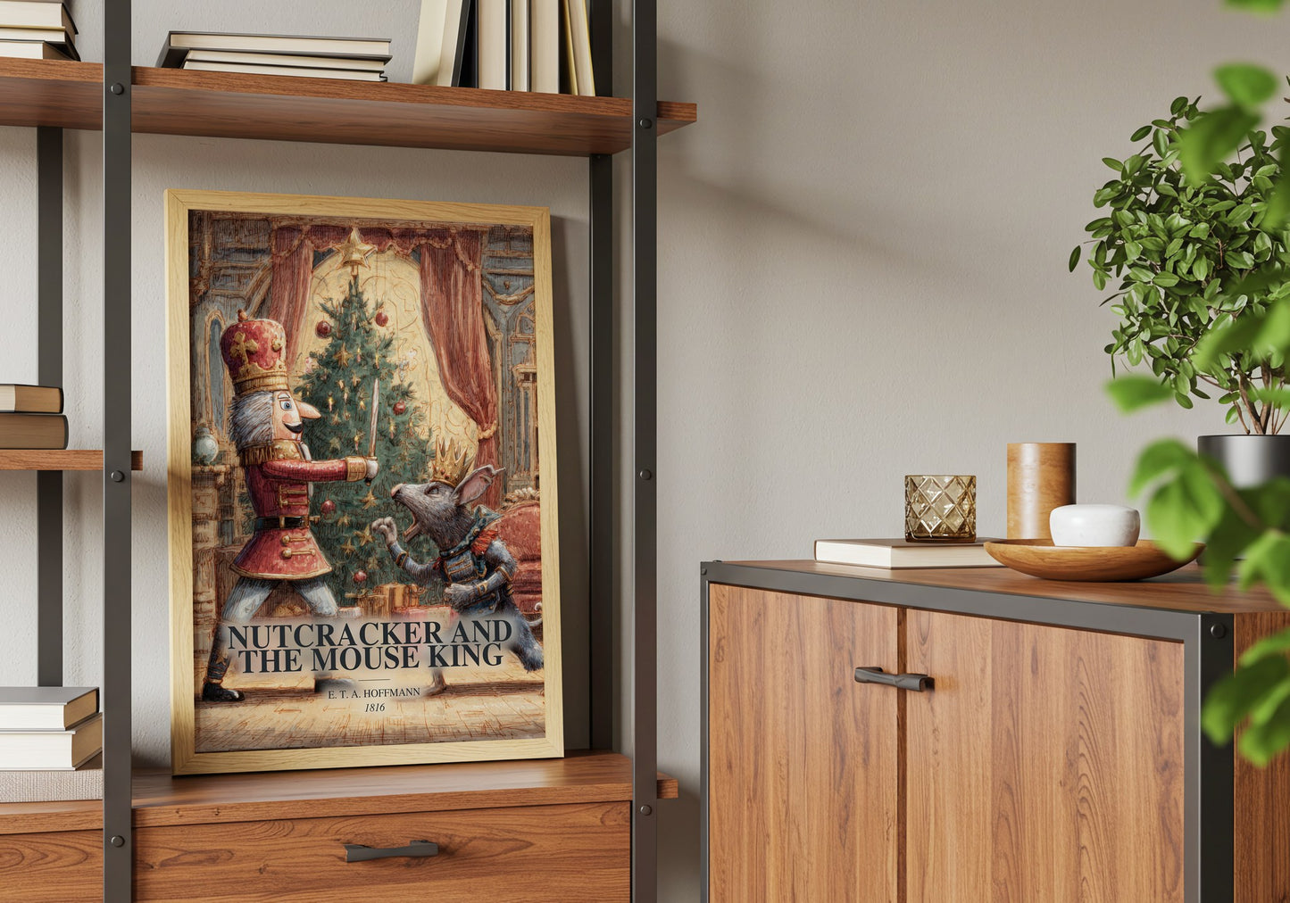 Nutcracker And The Mouse King book watercolour illustration paper finish options – matte satin gloss