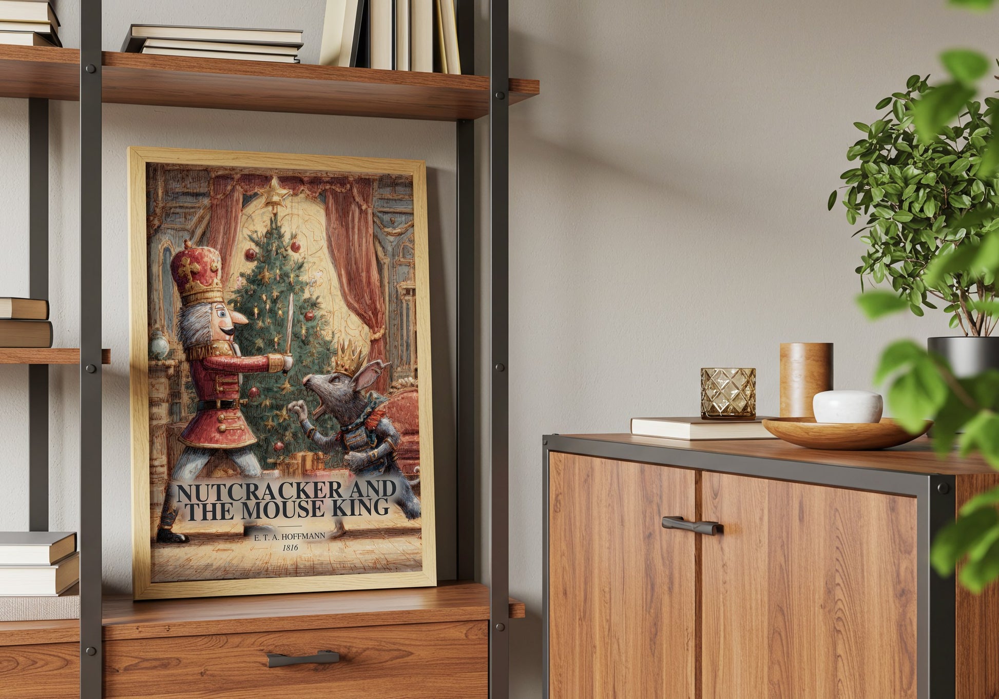 Nutcracker And The Mouse King book watercolour illustration paper finish options – matte satin gloss