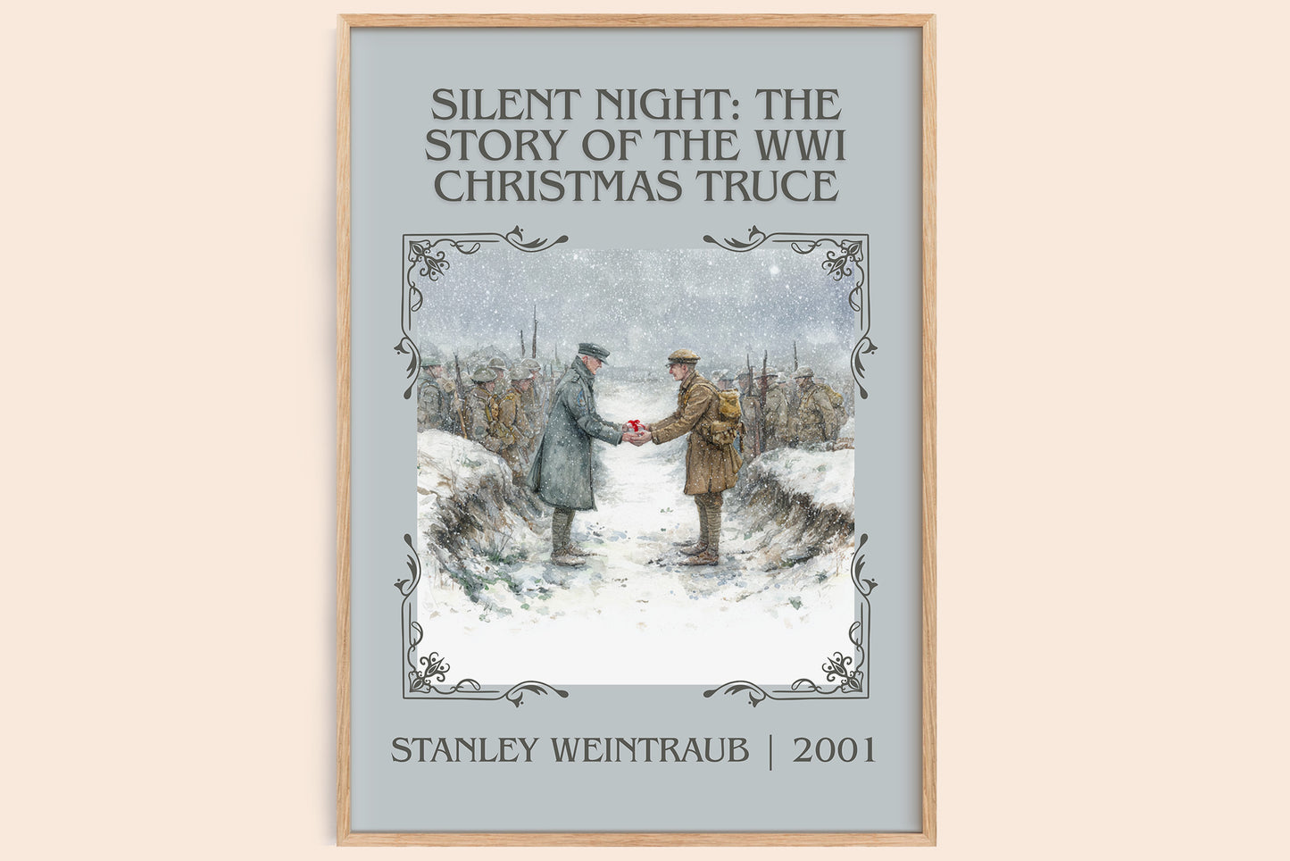 Silent Night: The Story of the World War I Christmas Truce classic book art book poster by Stanley Weintraub – framed