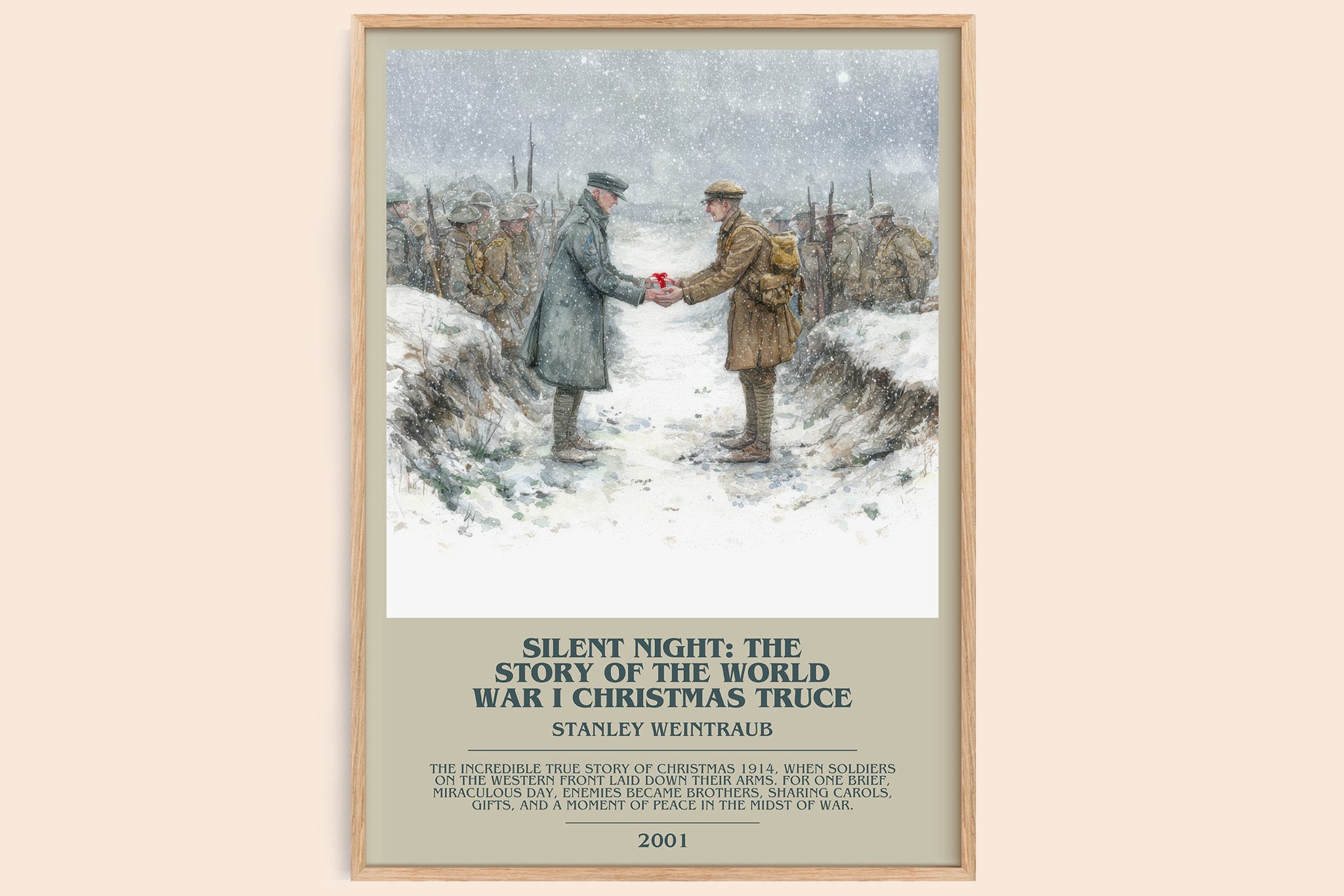 Silent Night: The Story Of The World War I Christmas Truce Bookish Wall Art by Stanley Weintraub