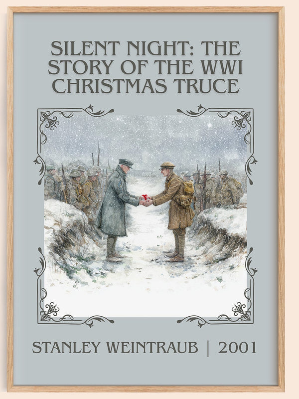 Silent Night: The Story of the World War I Christmas Truce classic book art book poster by Stanley Weintraub – framed